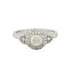Image 2 : 14KT White Gold 0.96ctw Round Brilliant Cut Diamond Engagement Ring