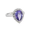 Image 1 : 14KT White Gold 2.62ct Tanzanite and Diamond Ring