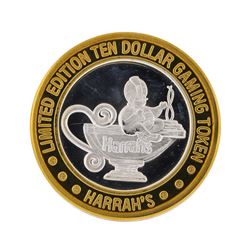 .999 Silver Harrah's Reno, Nevada $10 Casino Gaming Token Limited Edition