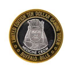 .999 Silver Buffalo Bills Resort & Casino $10 Gaming Token Limited Edition