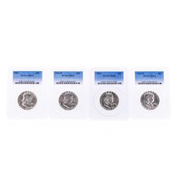 Set of (4) Franklin Half Dollar Coins PCGS Graded MS65