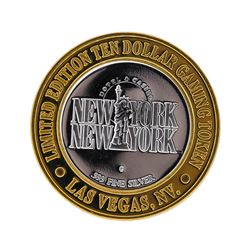 .999 Silver New York-New York Las Vegas $10 Casino Gaming Token Limited Edition