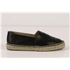 Image 3 : Authentic Chanel Espadrilles Flat Shoes Black Lambskin