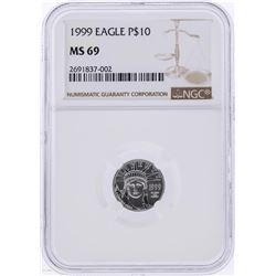1999 $10 American Platinum Eagle Coin NGC MS69