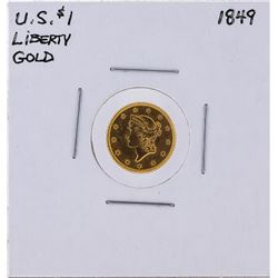 1849 $1 T-1 Liberty Head Gold Coin