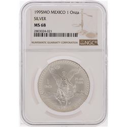 1995MO Mexico 1 Onza Libertad Silver Coin NGC Graded MS68