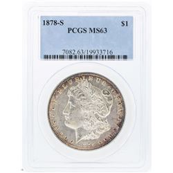 1878-S $1 Morgan Silver Dollar PCGS Graded MS63