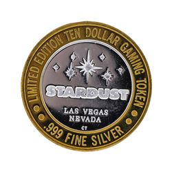 .999 Silver Stardust Resort Las Vegas $10 Casino Gaming Token Limited Edition