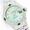 Image 1 : Womens Rolex Stainless Steel Diamond and Emerald Datejust Wristwatch