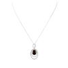 Image 1 : 14KT White Gold 3.77ctw Tourmaline and Diamond Pendant With Chain
