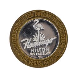 .999 Silver Flamingo Hilton Laughlin, NV $10 Casino Gaming Token Limited Edition