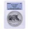 Image 1 : 2008-P $1 Australia Year of the Mouse Silver Coin PCGS MS69