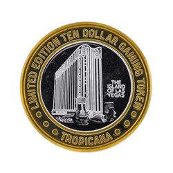 .999 Silver Tropicana Las Vegas $10 Casino Gaming Token Limited Edition