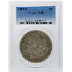 1903-S $1 Morgan Silver Dollar Coin PCGS Graded VF35