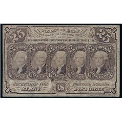 1862 25 Cent 1st Issue Fractional Note