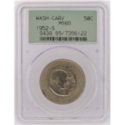 1952-S Half Dollar Washington-Carver Commemorative Coin PCGS Graded MS65