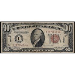 1934A $10 Federal Reserve Emergency Hawaii Note