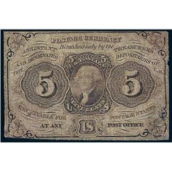 1862 5 Cent 1st Issue Fractional Note