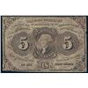 Image 1 : 1862 5 Cent 1st Issue Fractional Note
