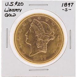 1897-S $20 Liberty Head Double Eagle Gold Coin