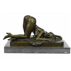 Bronze Erotic Sculpture Nude Art Sex Statue on marble base (7"X12")