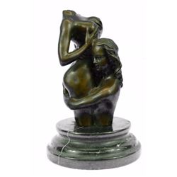 Bust Of Naked Girls Bronze Sculpture (8"X5")