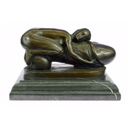 Nude Flying Penis Girl Bronze Sculpture (5"X8")