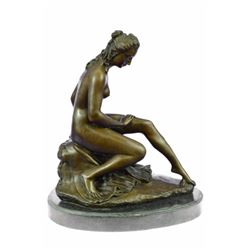 Original Nude Nymph Bronze Erotic Sculpture (12"X10")