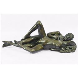 Patou Couple Making Passionate Love bronze sculpture (4"X8")