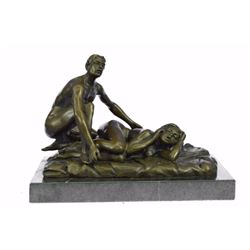 Two Pieces Couple Having Sex Bronze Sculpture (6"X7")