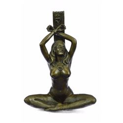 Vienna Bergman Erotic Chained Bondage Bronze Statue