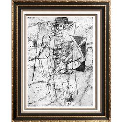 Pablo Picasso 'After'  Harlequin c. 1917 Fine Art Print from Museum Artist