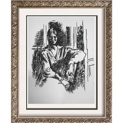 Pablo Picasso 'After'  Woman Seated Before a Window c. 1919 Fine Art Print from Museum Artist