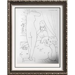 Pablo Picasso 'After'  Sculptor and Model with Masks c. 1933 Fine Art Print from Museum Artist