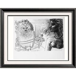 Pablo Picasso 'After'  Young Woman and Self-Portrait of Rembrandt c. 1934 Fine Art Print from Museum