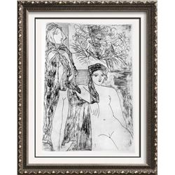 Pablo Picasso 'After'  Two Women and Self-Portrait of Rembrandt c. 1934 Fine Art Print from Museum A
