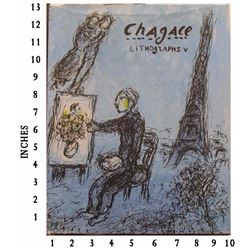 Art Book Liquidation Sale Marc Chagall Lithographs V 1974 Art Book Jacket  Front Cover Lithograph