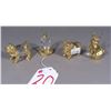 Image 1 : SET OF FOUR FINE GILT AND CRYSTAL ANIMAL FIGURINES