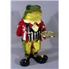 Image 1 : HUMOROUS PAINTED COMPOSITION FROG BUTLER