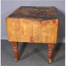 HEAVY VINTAGE BUTCHERS BLOCK