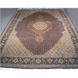 VERY FINE HAND KNOTTED MAHI TABRIZ AREA RUG