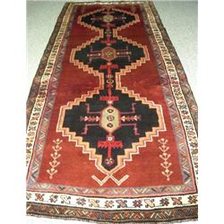 HAND KNOTTED HAMADAN AREA RUG