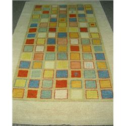 HAND KNOTTED GABBEH AREA RUG