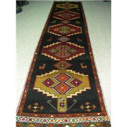 VINTAGE HAND KNOTTED HAMADAN RUNNER