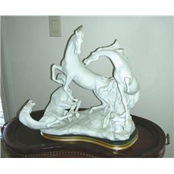RETIRED LLADRO "HORSE GROUP IN WHITE"