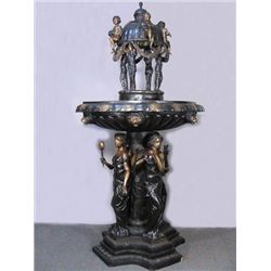 OUTSTANDING MONUMENTAL FRENCH BRONZE FIGURAL FOUNTAIN