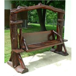 AMAZING CUSTOM MADE TEAK OUTDOOR SWING