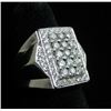 Image 1 : UNISEX 14K WHITE GOLD AND DIAMOND RING