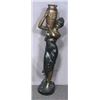 Image 1 : VINTAGE BRONZE SCULPTURE OF WOMAN HOLDING URN