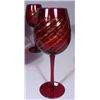 Image 2 : 7 PIECE RUBY OVERLAY CRYSTAL DECANTER SET
